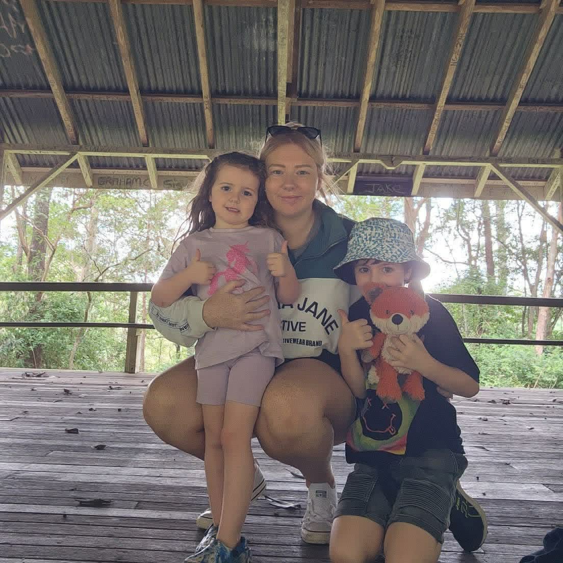 Sam, the maker behind Studio McIlwrick, with her two children
